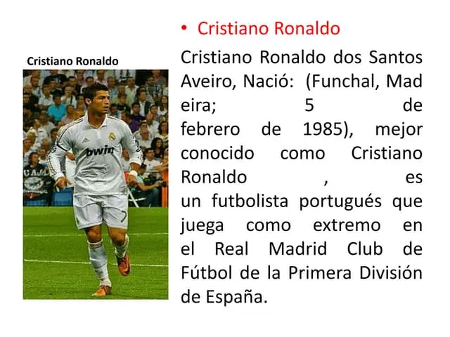 la vida de cristiano ronaldo resumen - Cómo describir a Cristiano Ronaldo