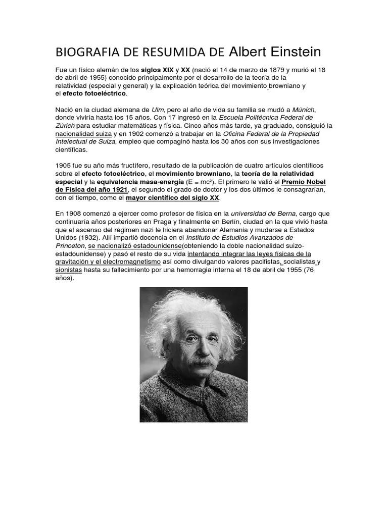 cientifico einstein biografia resumen - Cómo era el científico Albert Einstein