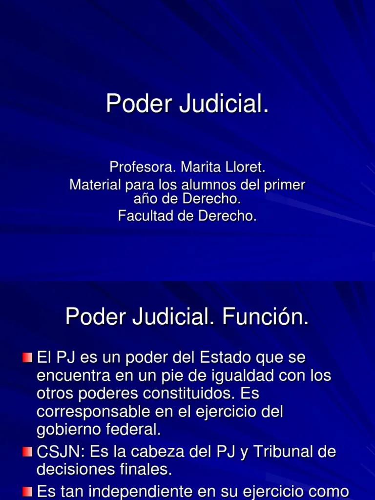 poder judicial resumen - Cómo se compone el Poder Judicial de la Nación