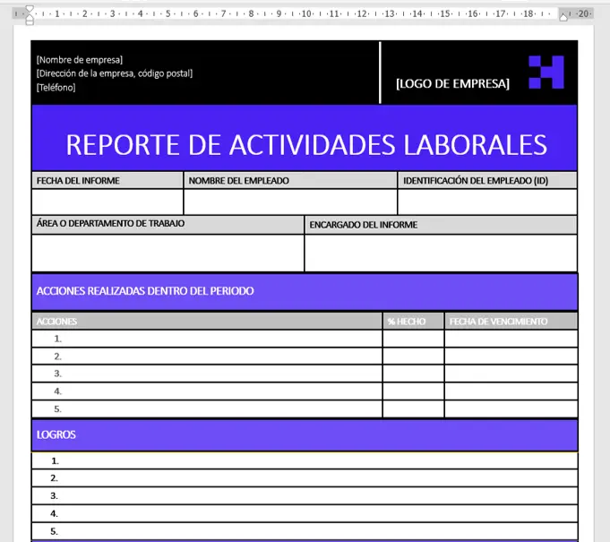 como hacer un resumen de actividades laborales - Cómo se realiza un informe de actividades laborales