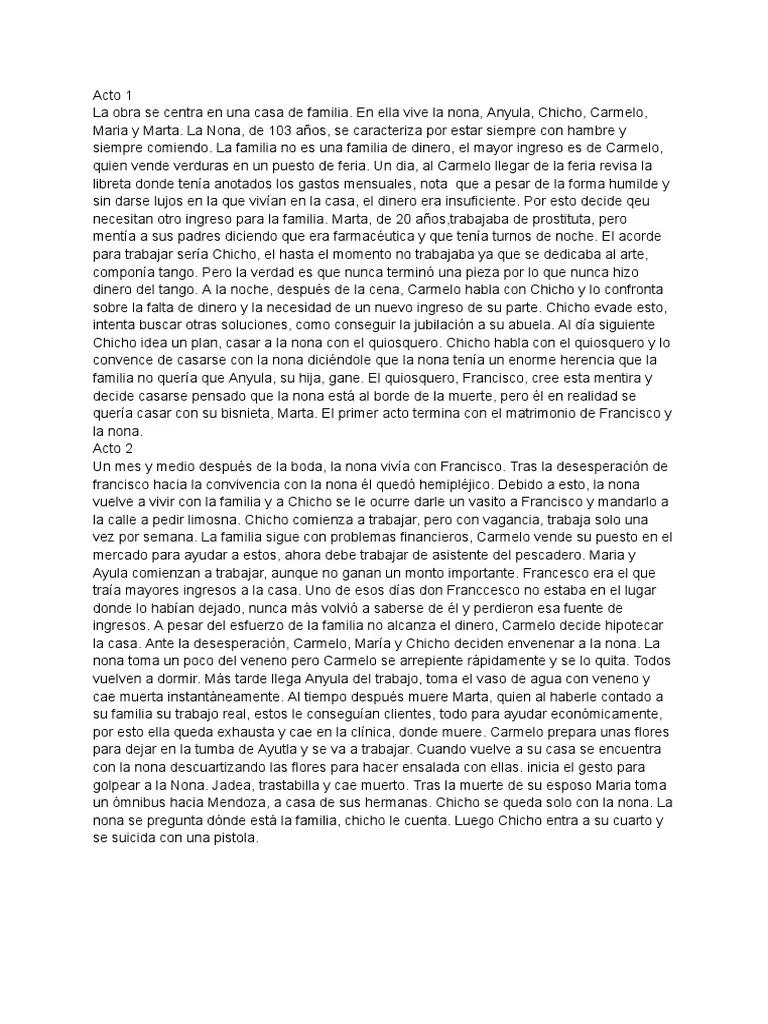 La Nona: Una Tragicomedia Argentina - Cómo termina la historia de La Nona la nona resumen - Cómo termina la historia de La Nona