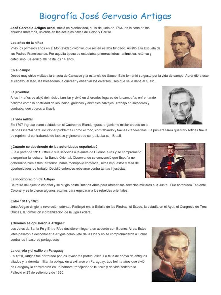 Resumen de la vida de Artigas - Cuál era el proyecto de Artigas resumen resumen de la vida de artigas - Cuál era el proyecto de Artigas resumen