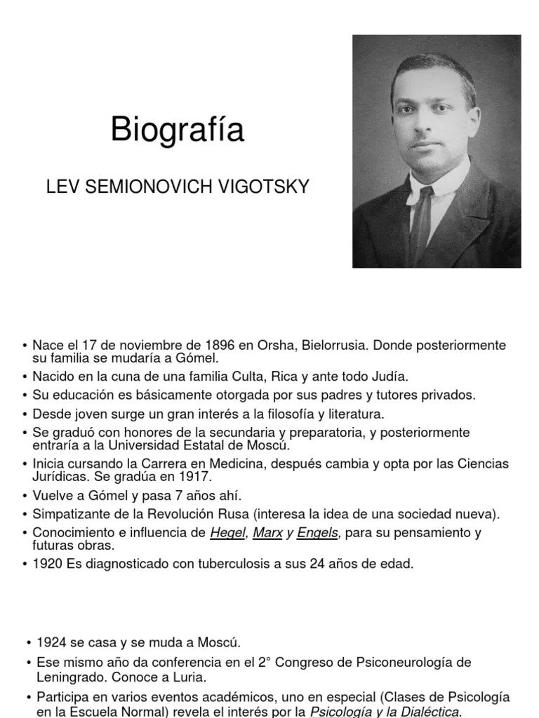 biografia de lev vigotsky resumen corto - Cuál es el aporte más importante de Vigotsky