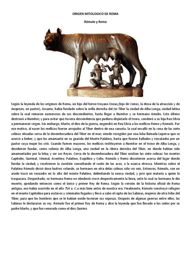 origen mitologico de roma resumen - Cuál es el origen mitológico de Roma