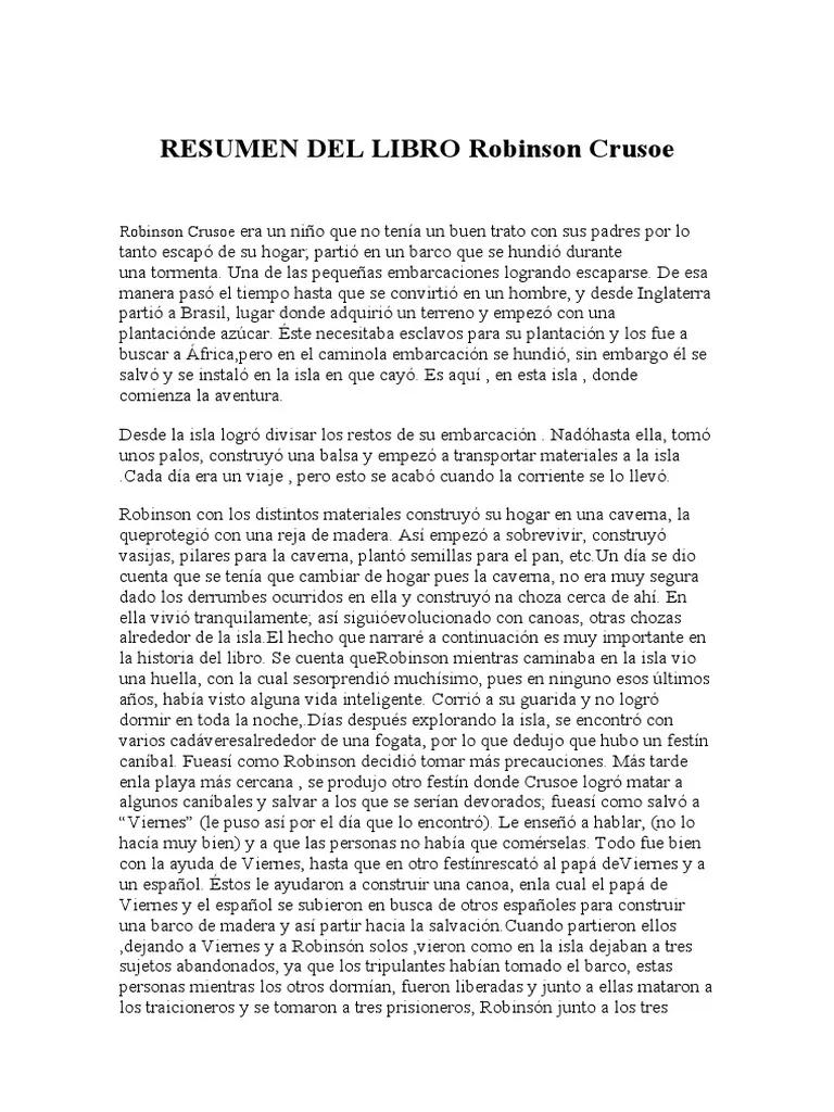 robinson crusoe resumen - Cuál es el resumen de la obra Robinson Crusoe