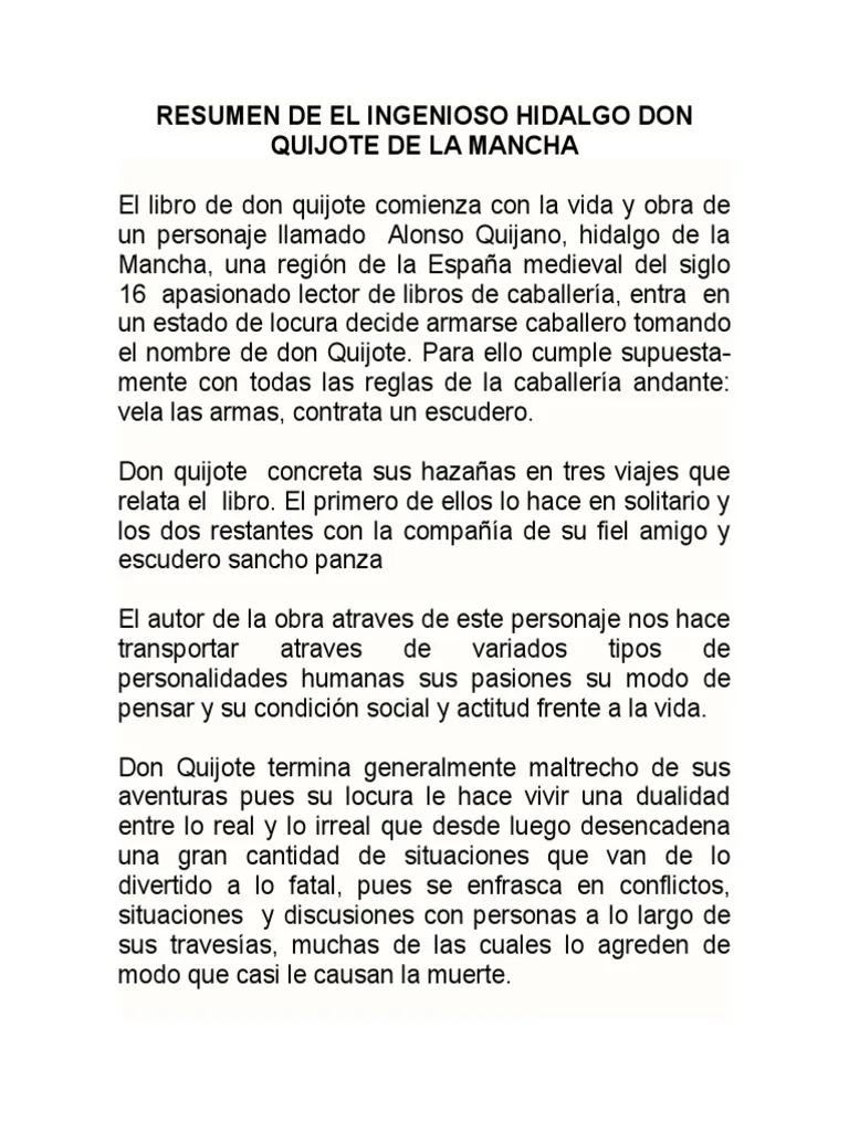 resumen de don quijote dela mancha corto - Cuál es el tema principal de la obra de don Quijote de la Mancha