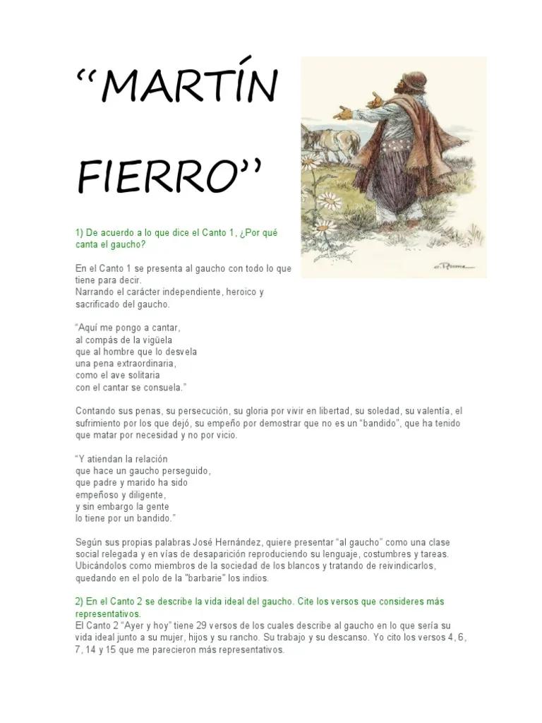 resumen de la vuelta de martin fierro rincon del vago - Cuál es la intención de Hernández al escribir La vuelta de Martín Fierro