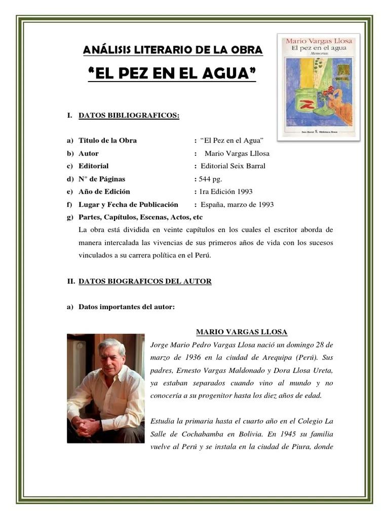 Resumen de 019872zjspixorel pez en el agua019872zjspixor de Mario Vargas Llosa - Cuál es la produccion literaria de Mario Vargas Llosa resumen de el pez en el agua - Cuál es la produccion literaria de Mario Vargas Llosa
