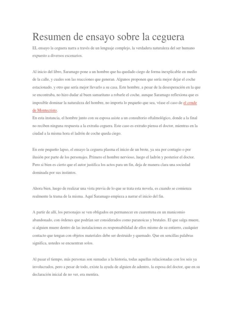 Ensayo sobre la ceguera de José Saramago: Resumen - Cuál es la trama de la obra Ensayo sobre la ceguera ensayo sobre la ceguera de jose saramago resumen - Cuál es la trama de la obra Ensayo sobre la ceguera