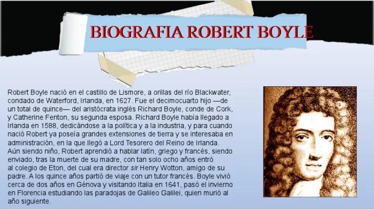biografia de robert boyle resumida - Cuál fue el aporte de Robert Boyle ala Química
