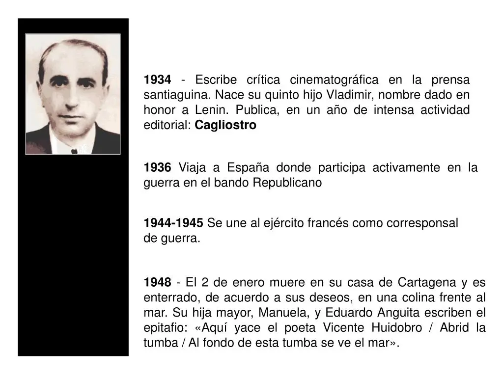 biografia de vicente huidobro resumen corto - Cuál fue el primer poema de Vicente Huidobro