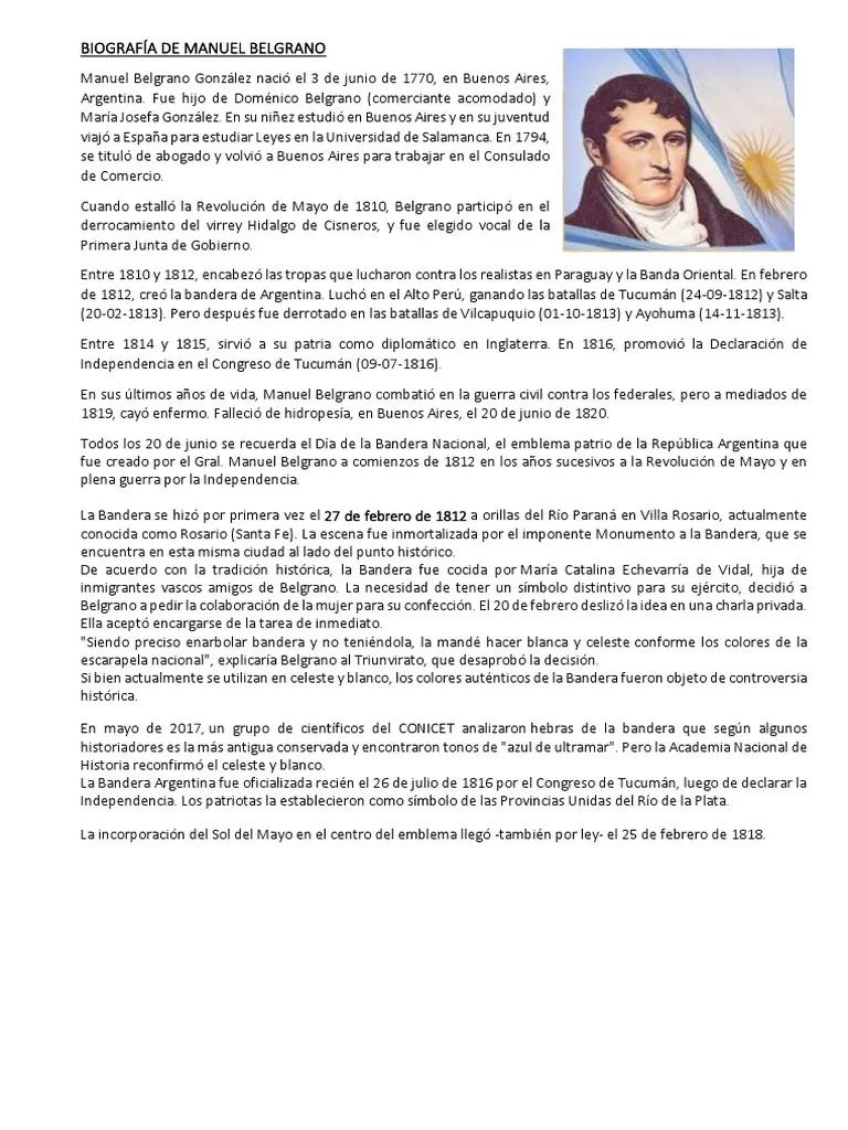 resumen de la vida de manuel belgrano - Cuáles fueron las victorias y derrotas de Manuel Belgrano
