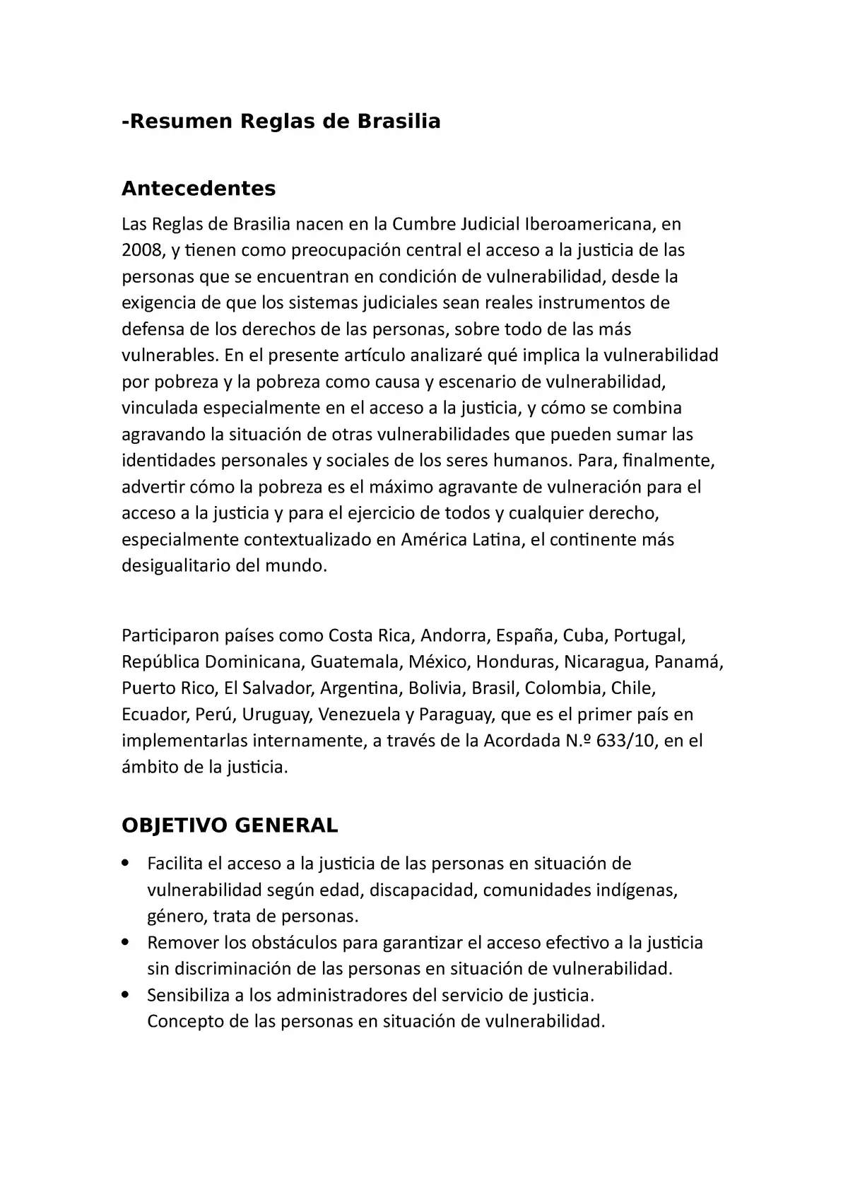 100 reglas de brasilia resumen - Cuáles son las Reglas de Brasilia