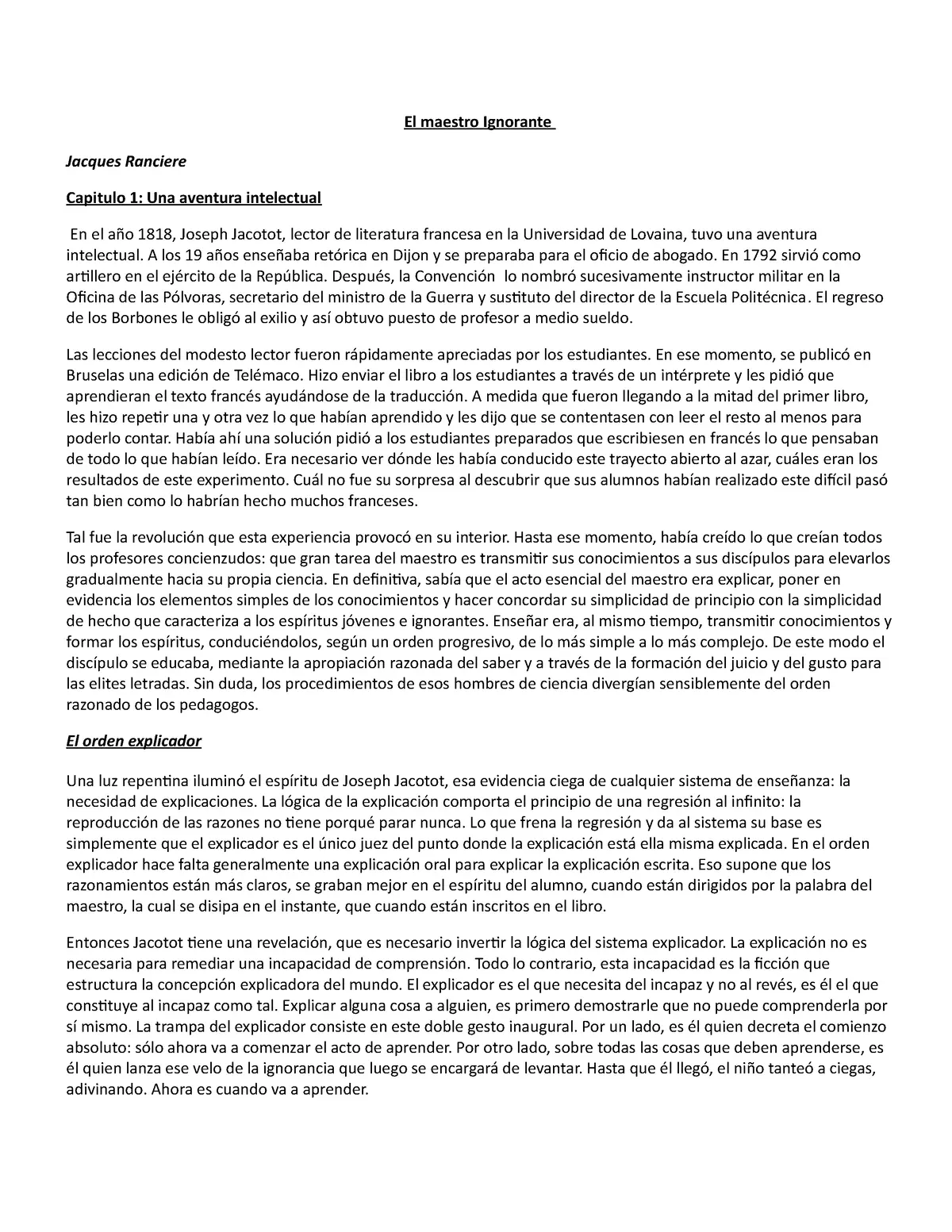 El maestro ignorante resumen - Cuántos capítulos tiene el maestro ignorante el maestro ignorante resumen - Cuántos capítulos tiene el maestro ignorante