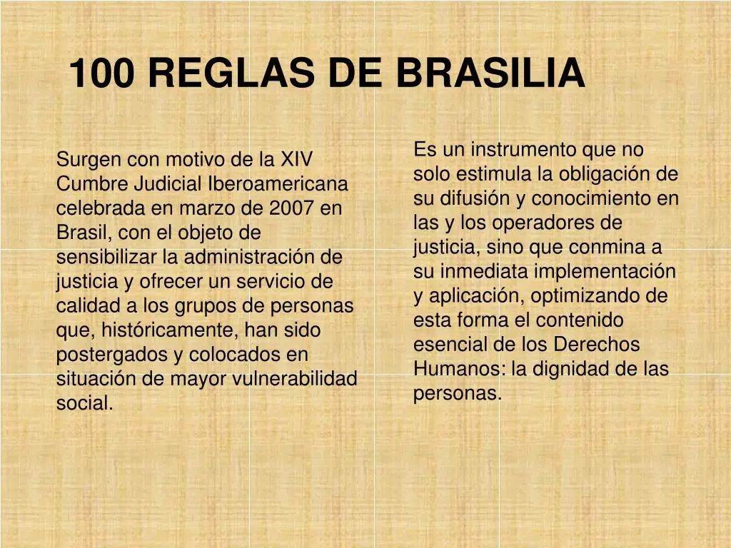 100 reglas de brasilia resumen - Qué dice las 100 Reglas de Brasilia