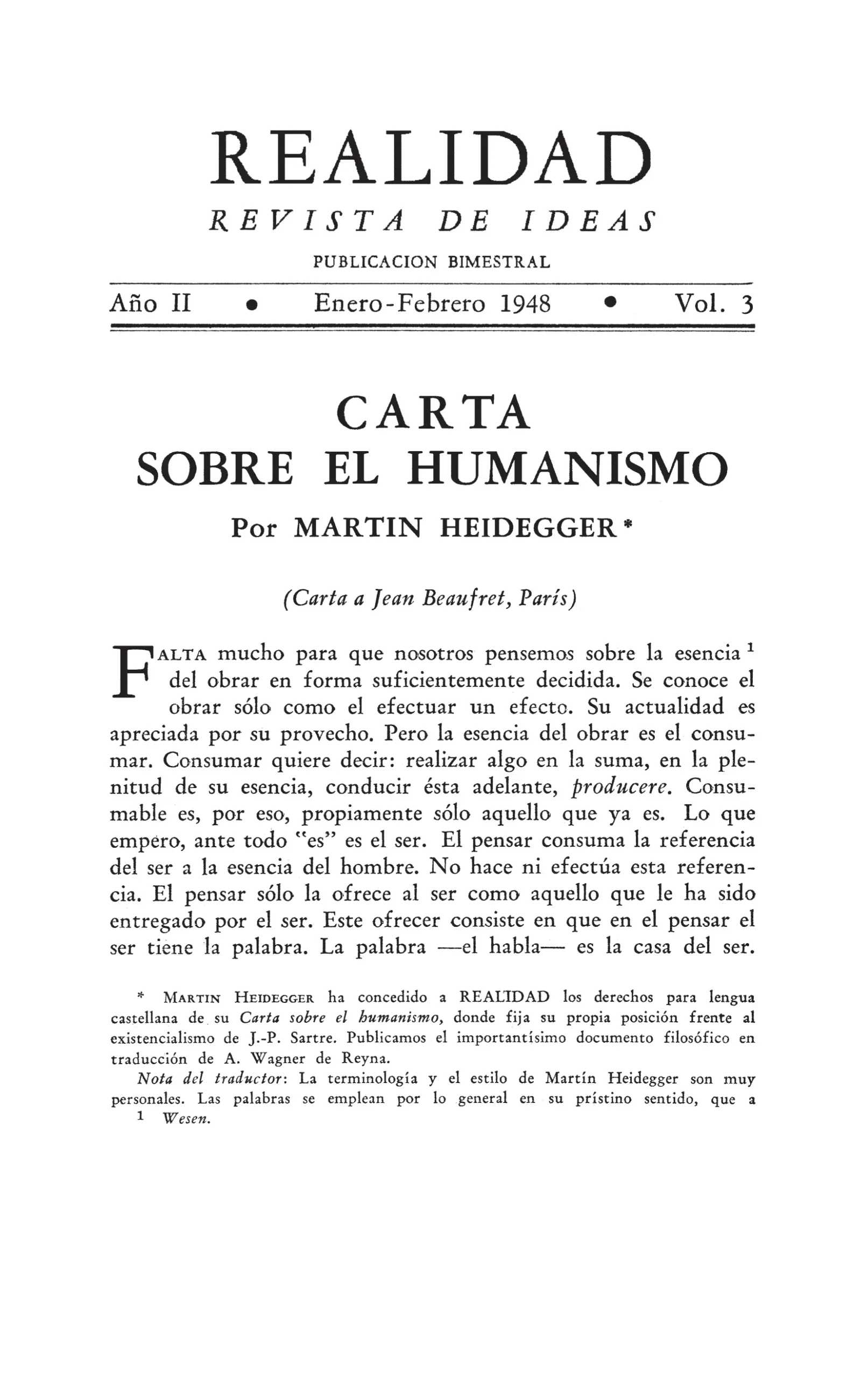 carta sobre el humanismo heidegger resumen - Qué es el humanismo según Heidegger