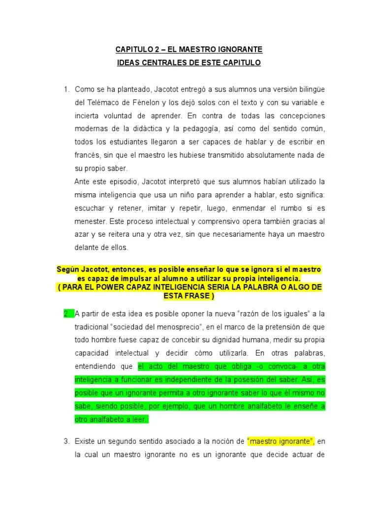 El Maestro Ignorante: Ensayo Resumen - Qué es el metodo emancipador el maestro ignorante ensayo resumen - Qué es el metodo emancipador