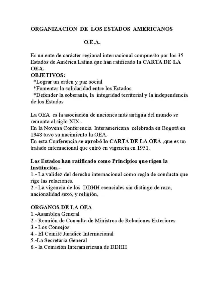 resumen de la oea - Qué es el OEA resumen corto