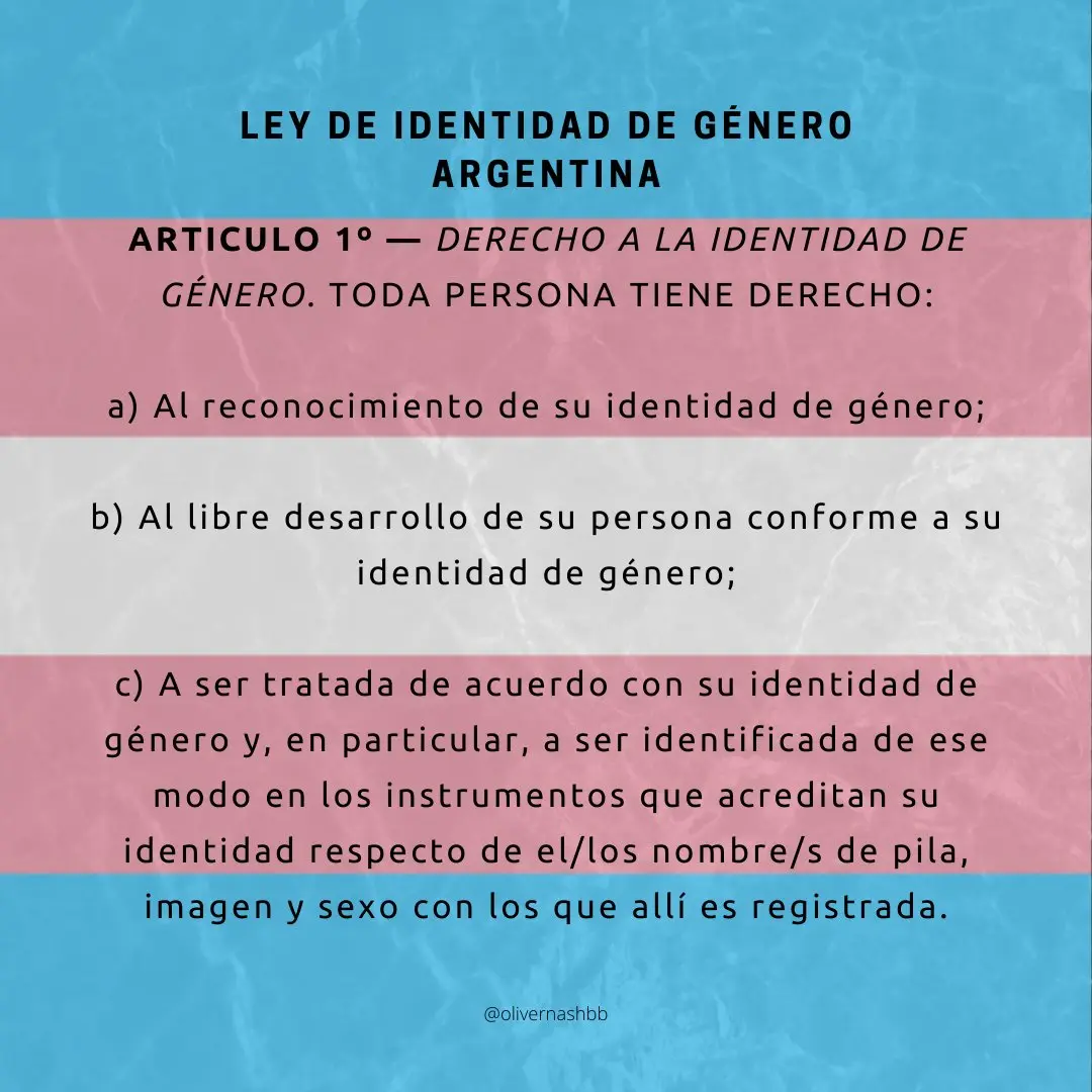 ley de identidad de genero argentina resumen - Qué establece la Ley de Identidad de Género en Argentina