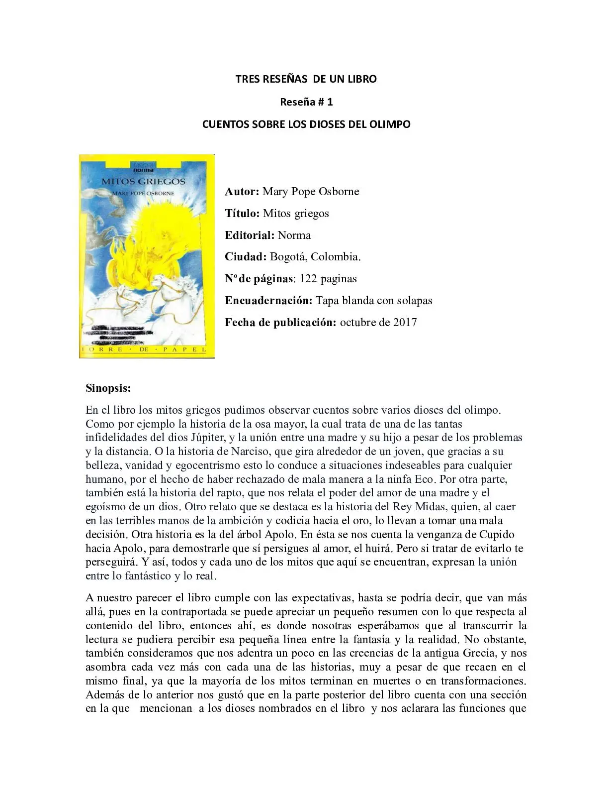 mary pope osborne mitos griegos resumen cada capitulo - Que explica el mito de Faetón y el carro del sol