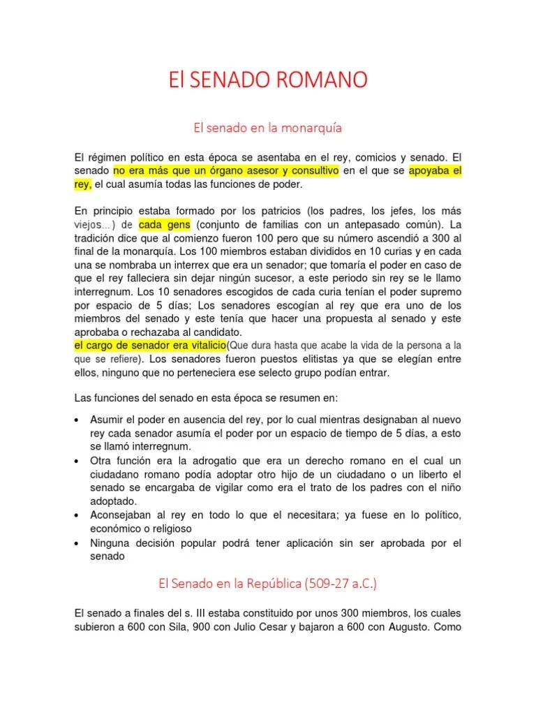 El Senado Romano: Resumen y Funciones - Qué fue el senado romano el senado romano resumen - Qué fue el senado romano