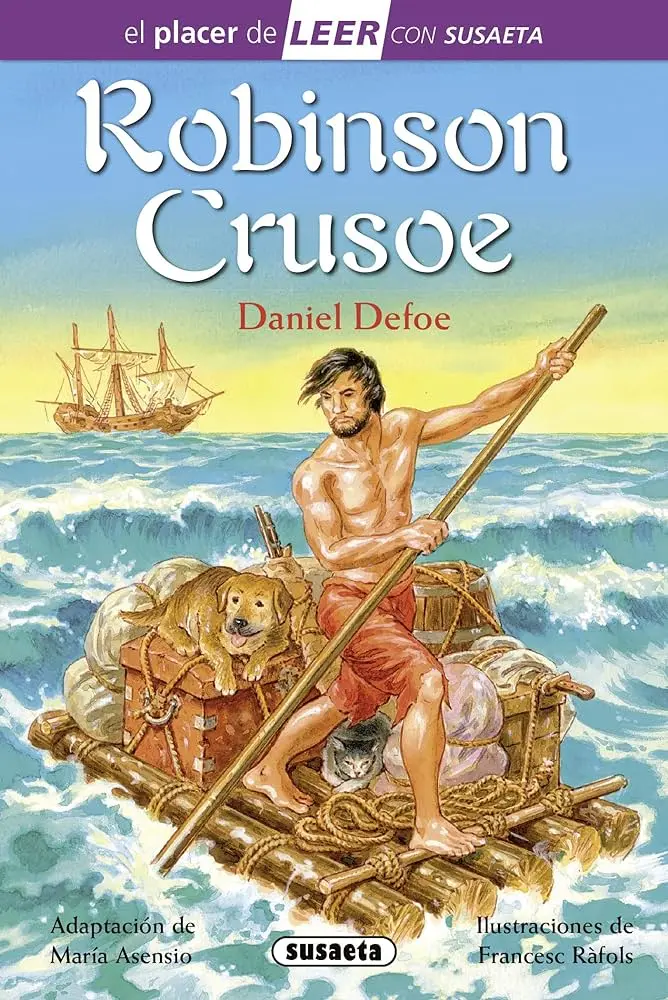robinson crusoe resumen - Qué hizo Robinson Crusoe para sobrevivir en la isla
