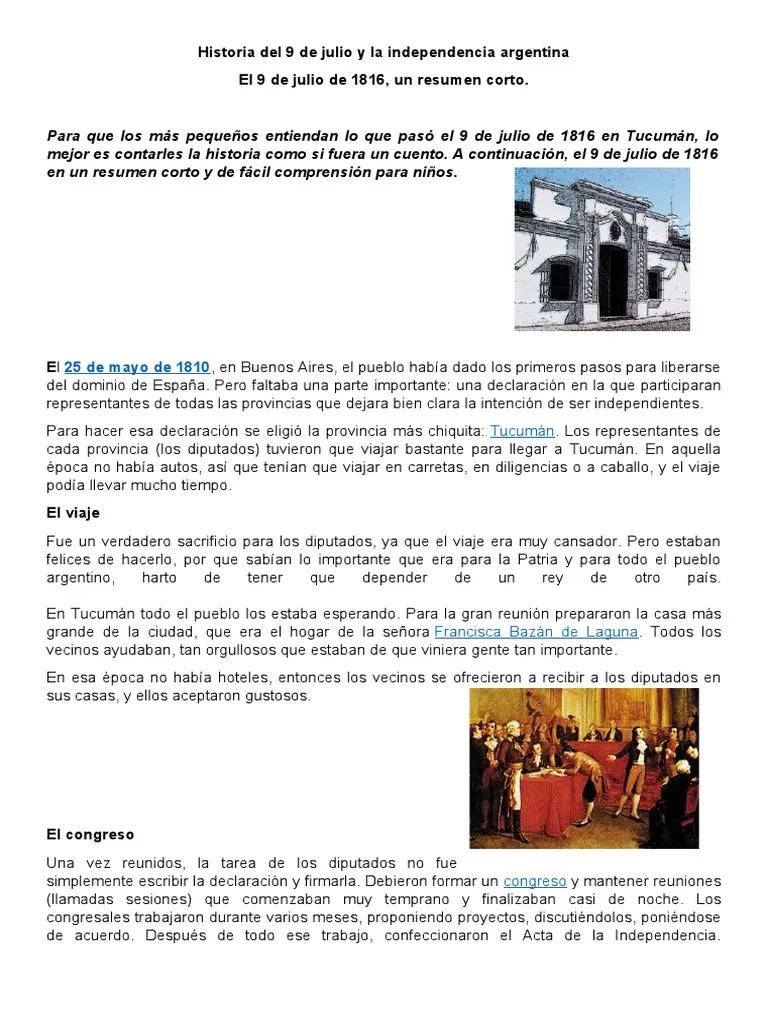 La Independencia de Argentina: Resumen Corto - Qué pasó el día de la independencia argentina independencia de argentina resumen corto - Qué pasó el día de la independencia argentina