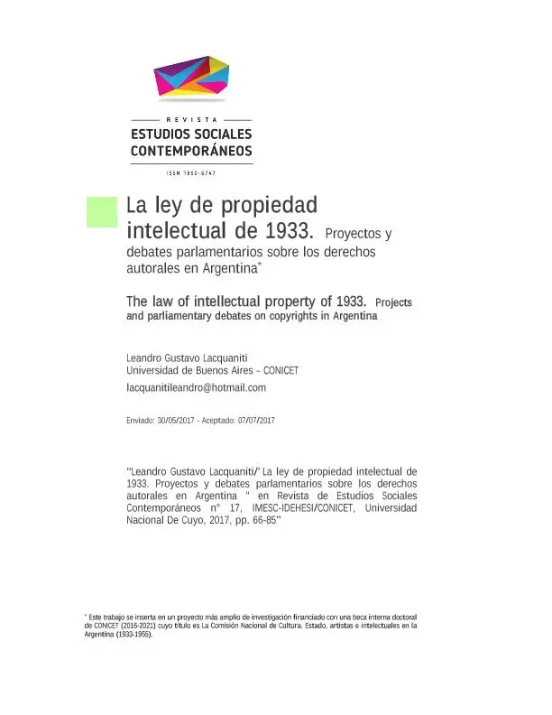 ley de propiedad intelectual argentina resumen - Qué protege la ley de la propiedad intelectual