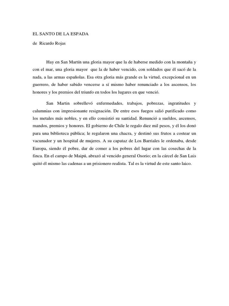 El Santo de la Espada: Resumen del libro - Qué se refiere el santo de la espada el santo de la espada libro resumen - Qué se refiere el santo de la espada