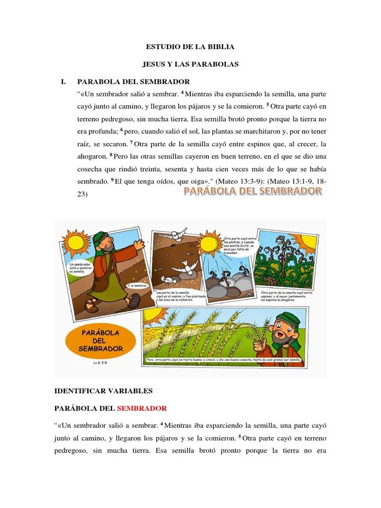 la parabola del sembrador para niños resumen - Qué significan los 4 terrenos en la parábola del sembrador