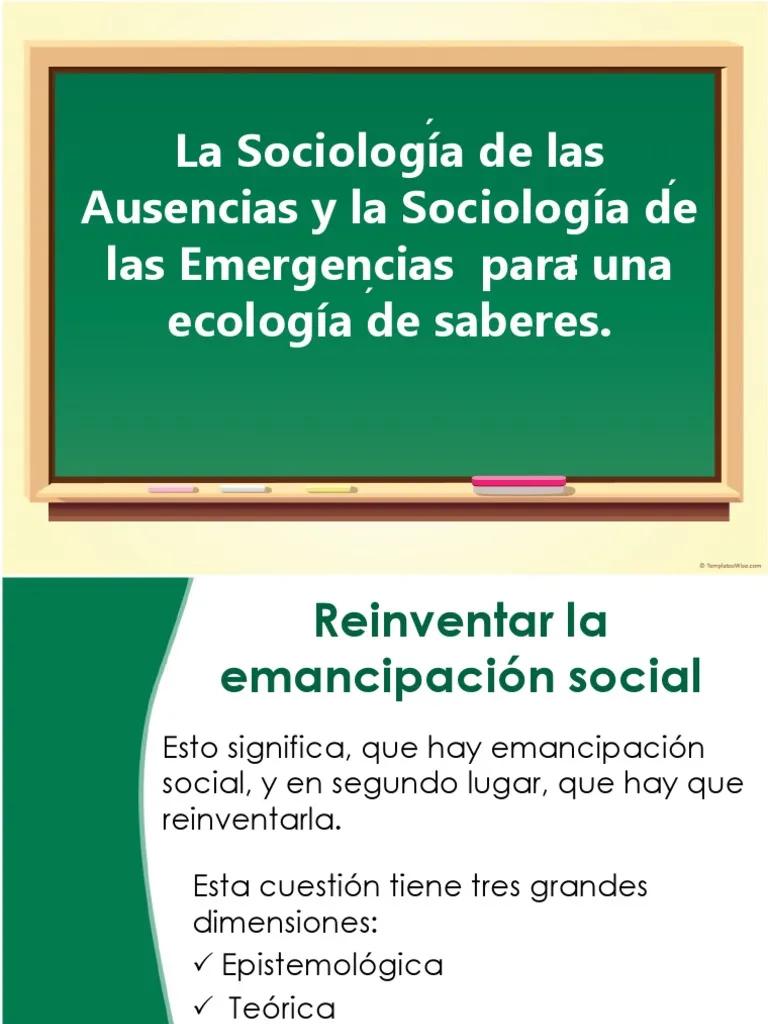 sociologia de las emergencias resumen - Qué son las sociologías de las ausencias y de las emergencias