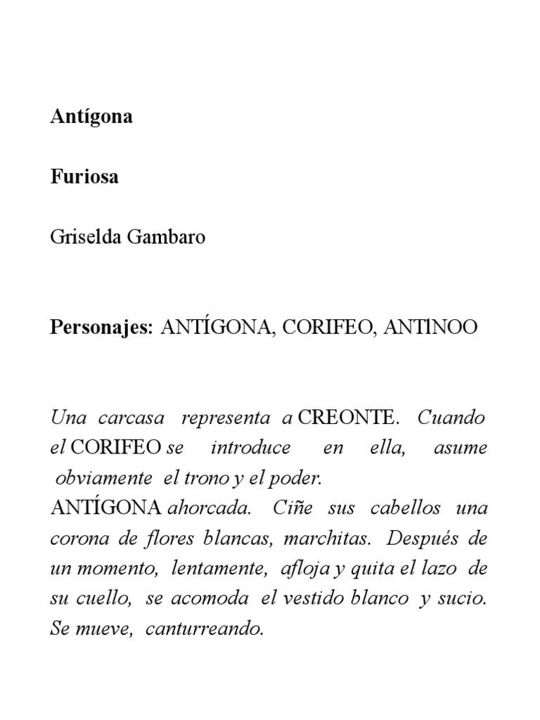 Antígona furiosa - Resumen - Qué sucede en Antígona furiosa antigona furiosa resumen - Qué sucede en Antígona furiosa