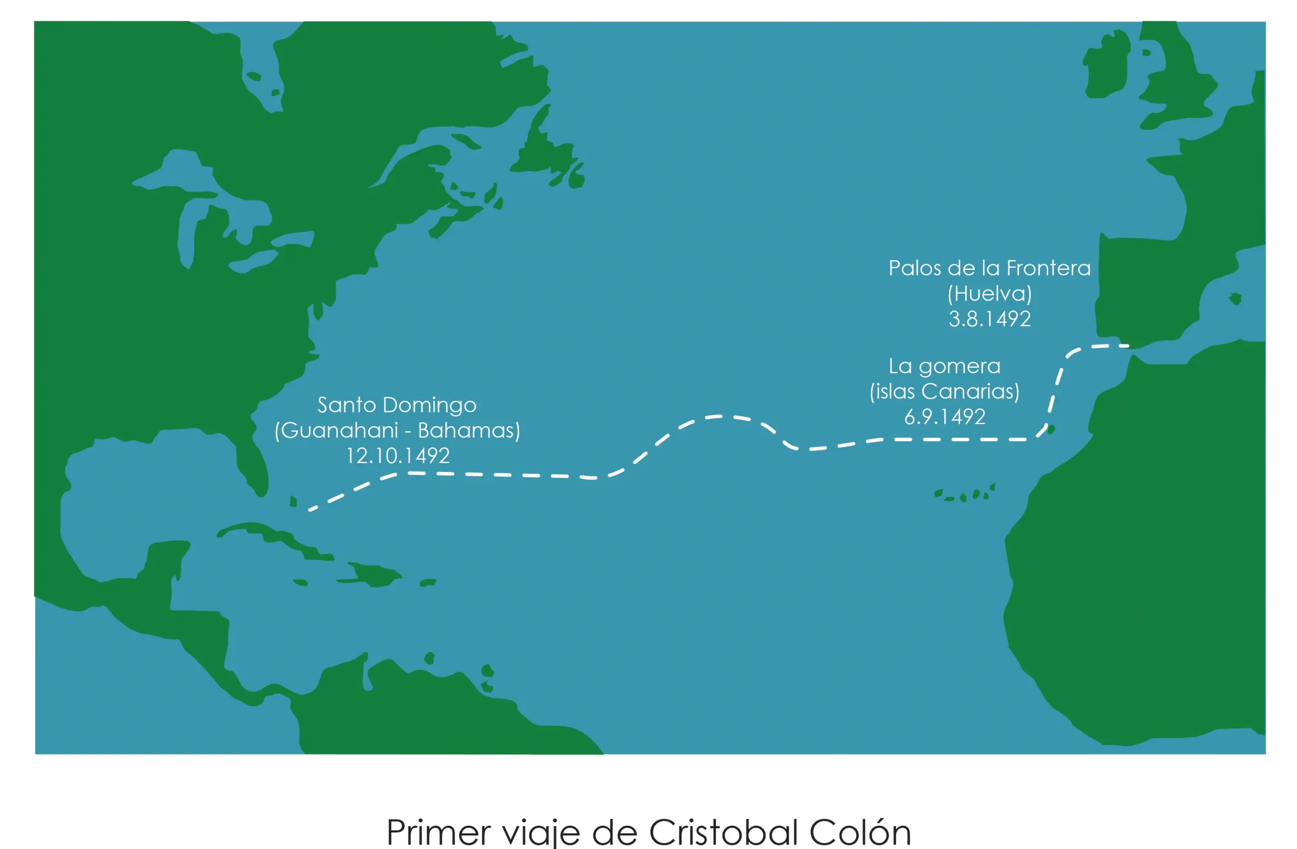 resumen primer viaje de colon - Que sucedió en los viajes de Cristóbal Colón