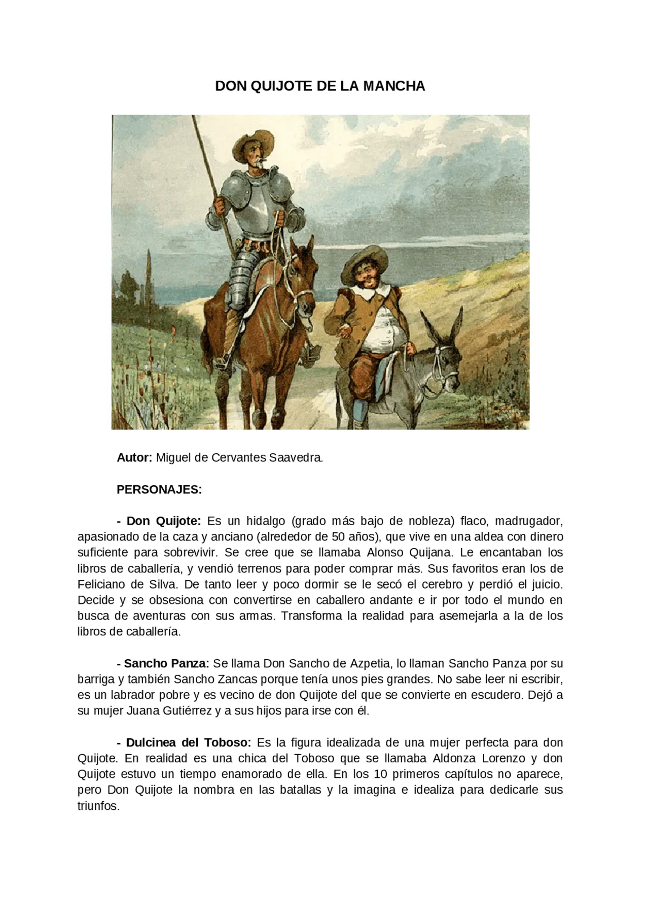 el ingenioso hidalgo don quijote de la mancha resumen - Qué trata El ingenioso hidalgo don Quijote de la Mancha