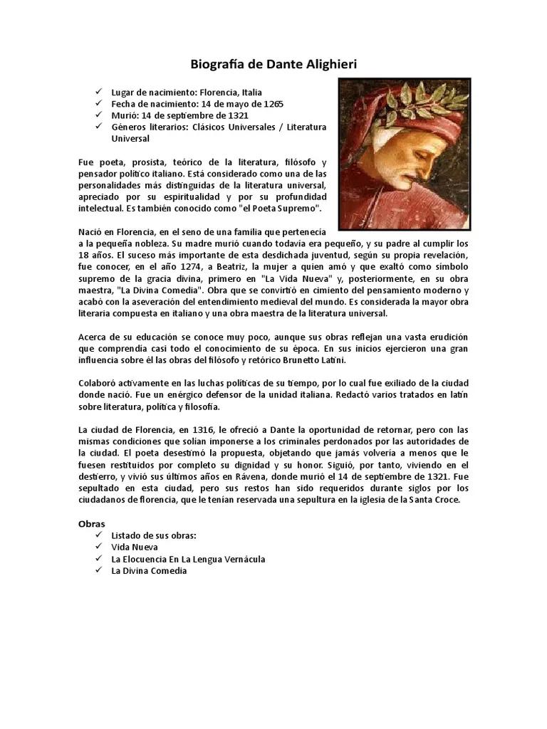 Resumen de Dante Alighieri - Qué trata la obra La Divina Comedia resumen de dante alighieri - Qué trata la obra La Divina Comedia