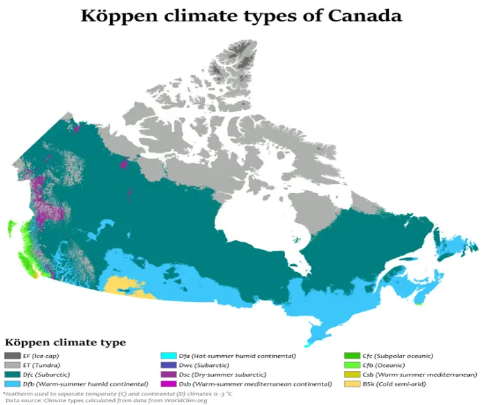 clima de canada resumen - Qué zona climática es Canadá