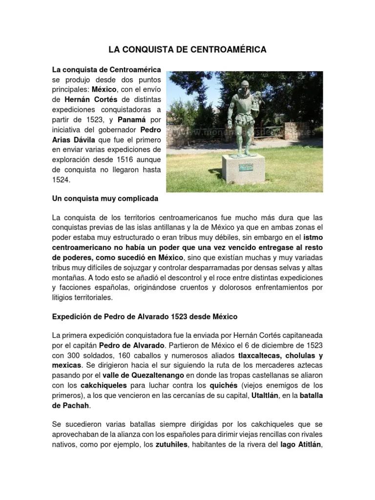 Resumen de la conquista de América Central - Quién conquistó América Central conquista de america central resumen - Quién conquistó América Central