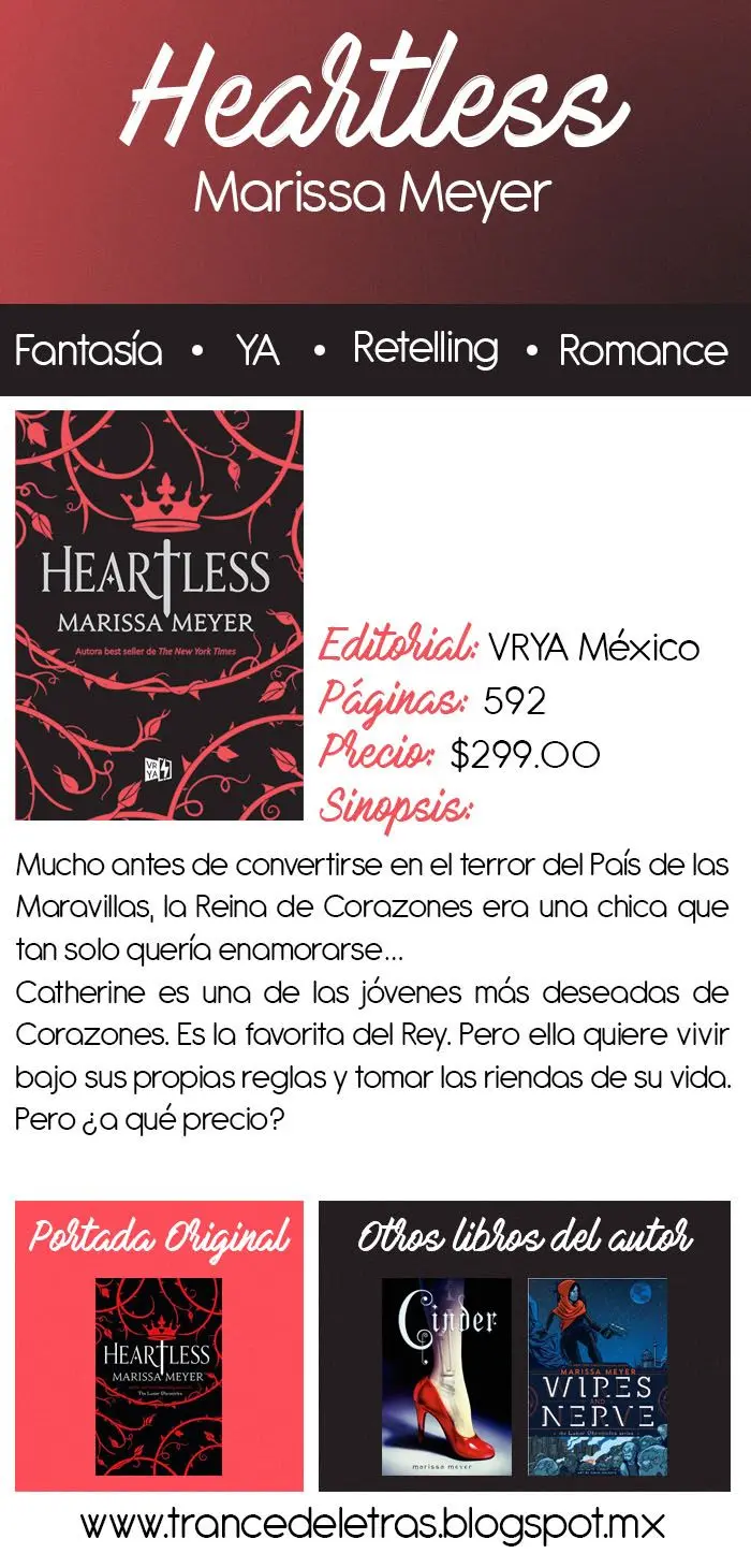 heartless libro resumen - Quién es Catherine en Heartless