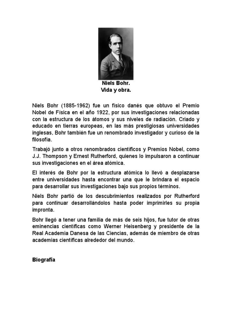niels bohr biografia resumida - Quién es Niels Bohr 1913
