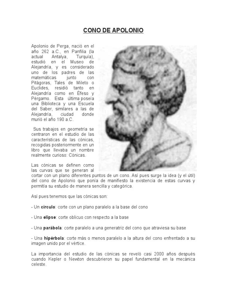 biografia de apolonio de perga resumida - Quién fue Apolonio de Perge