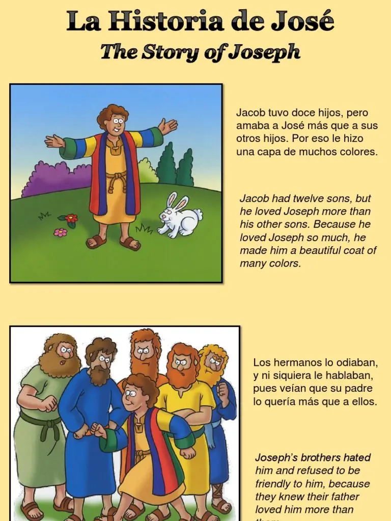la historia de jose para niños resumido - Quién fue José en la Biblia para niños