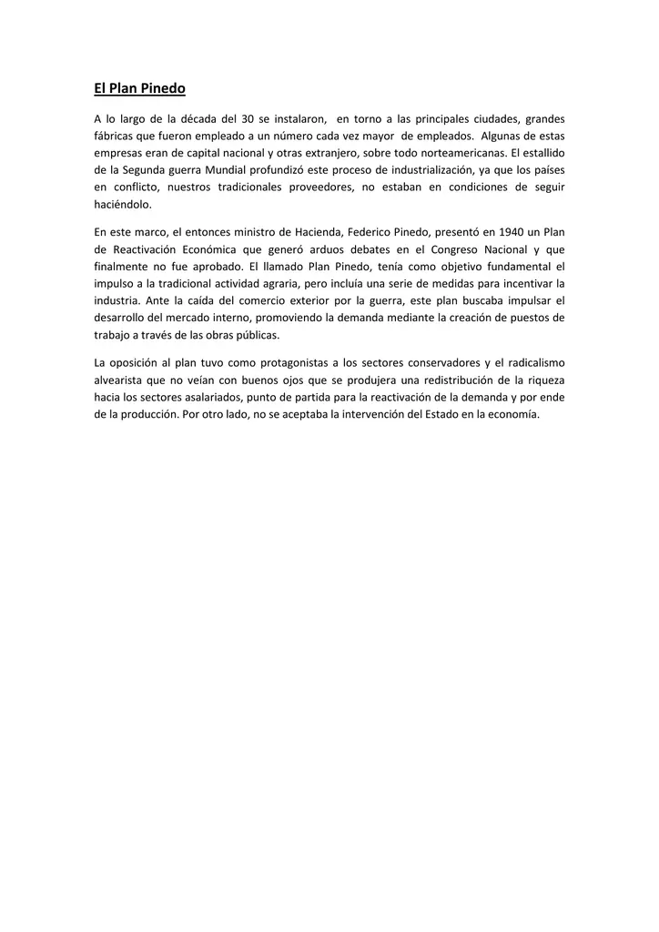 Qué era el Plan Pinedo - Resumen - Quién fue Pinedo que era el plan pinedo resumen - Quién fue Pinedo